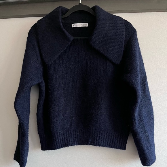 ZARA Polo collar knit sweater - Picture 3 of 4